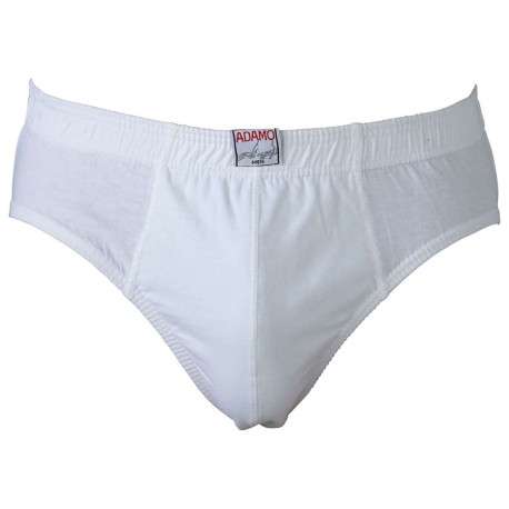 Lot de 3 slips en coton blanc unis à coupe fermée et taille élastiquée - Image 2