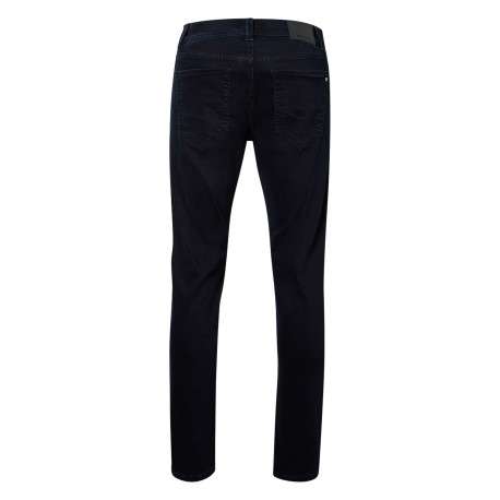 Jean en coton nuit uni avec une coupe ajustée et un patch à la taille - Image 2