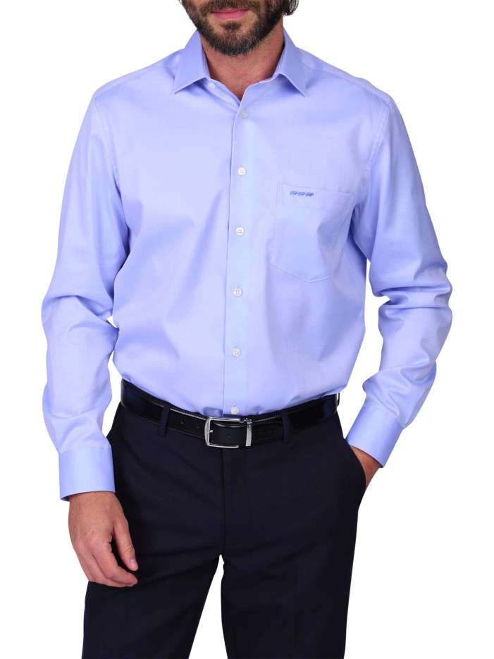 Chemise en coton bleu ciel...