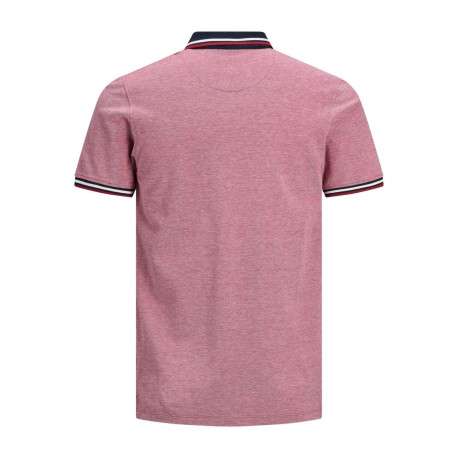 Polo pour homme rose en coton avec une coupe droite et logo brodé sur la poitrine - Image 2