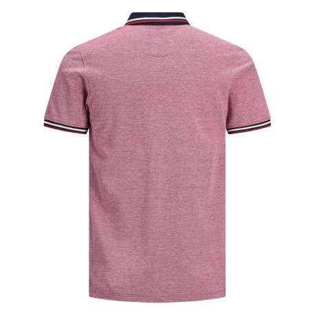 Polo pour homme rose en coton avec une coupe droite et logo brodé sur la poitrine - Image 4