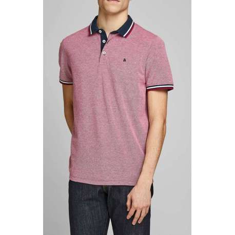 Polo pour homme rose en coton avec une coupe droite et logo brodé sur la poitrine - Image 5
