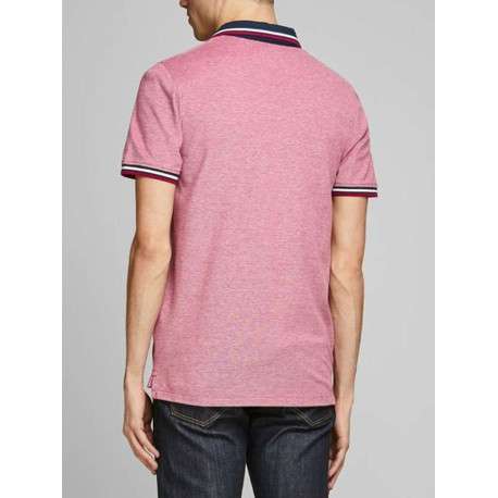 Polo pour homme rose en coton avec une coupe droite et logo brodé sur la poitrine - Image 6