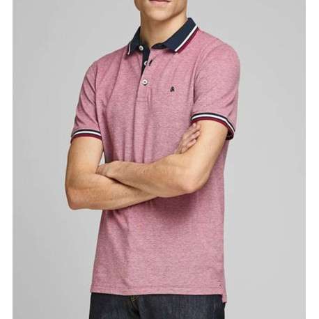 Polo pour homme rose en coton avec une coupe droite et logo brodé sur la poitrine - Image 7
