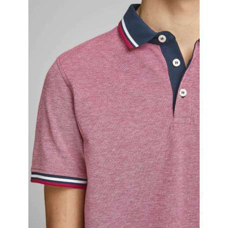 Polo pour homme rose en coton avec une coupe droite et logo brodé sur la poitrine - Image 8