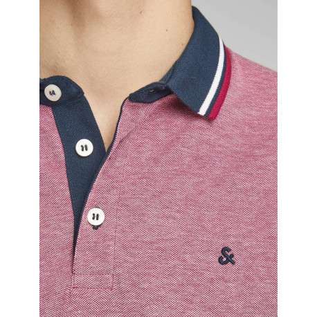Polo pour homme rose en coton avec une coupe droite et logo brodé sur la poitrine - Image 9