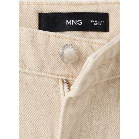 Jean en coton écru uni pourvu d'une taille haute et d'une coupe bootcut - Image 7