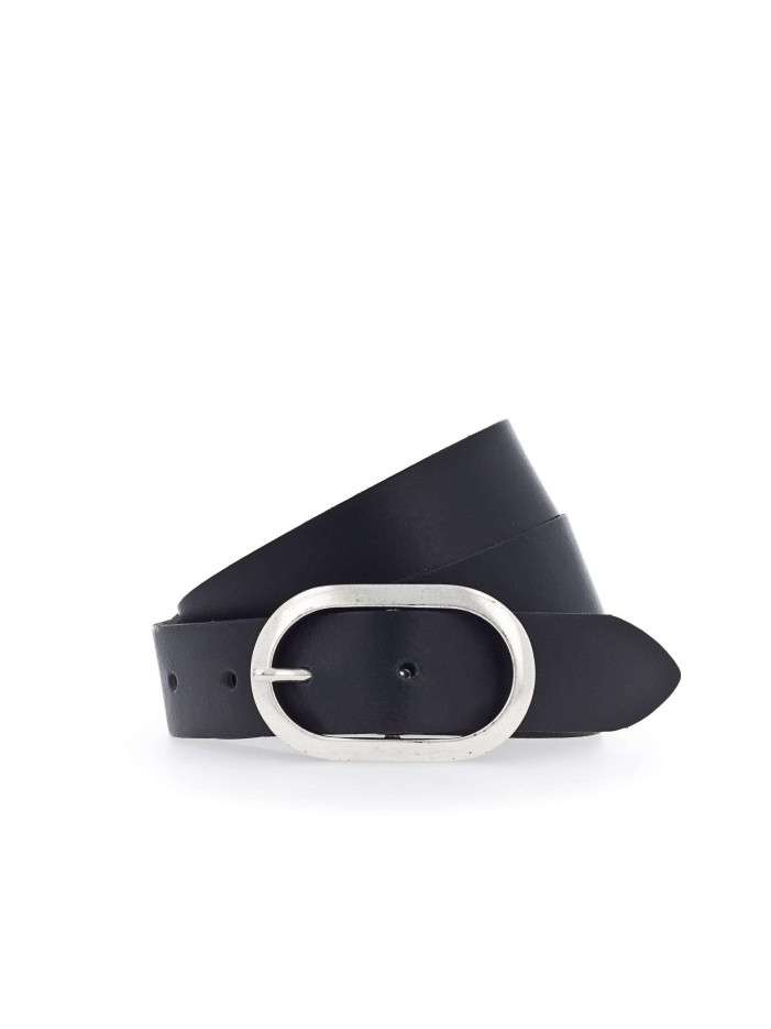 Ceinture en cuir noir avec...
