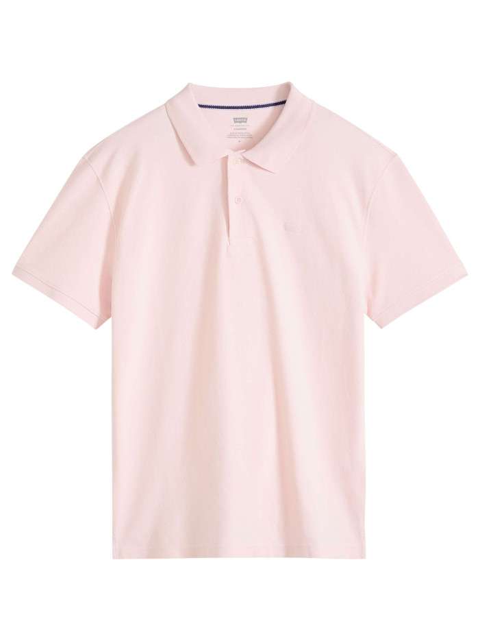 Polo en coton rose uni avec...
