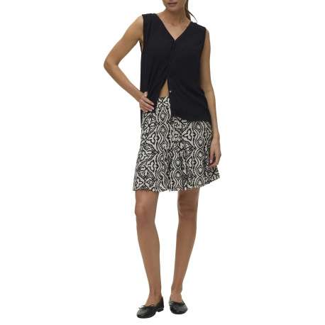 Top noir uni avec une coupe droite et une fermeture boutonnée - Image 5