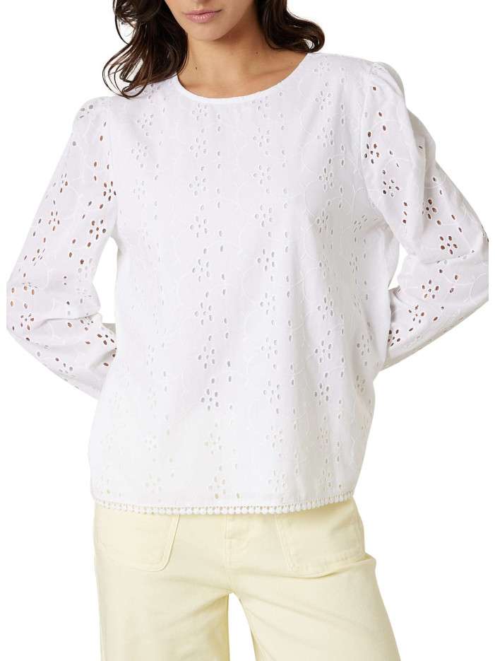 Blouse blanche unie pourvue...