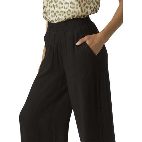Pantalon Chino beige à taille élastiquée pourvu d'un motif abstrait - Image 4