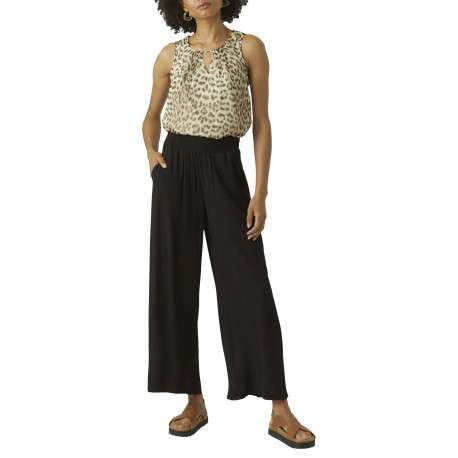 Pantalon Chino beige à taille élastiquée pourvu d'un motif abstrait - Image 5