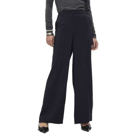 Pantalon chino noir coupe ample pourvu d'une taille élastiquée à l'arrière - Image 2