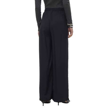 Pantalon chino noir coupe ample pourvu d'une taille élastiquée à l'arrière - Image 3