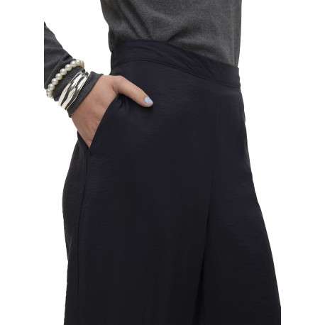 Pantalon chino noir coupe ample pourvu d'une taille élastiquée à l'arrière - Image 5