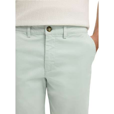Short Chino en coton biologique vert d'eau uni avec une coupe droite - Image 4