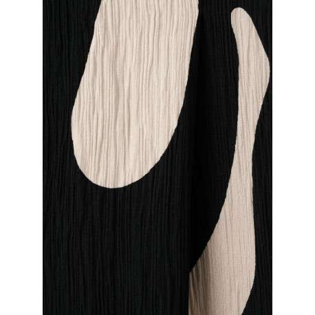 Pantalon chino noir à motifs pourvu d'une coupe droite et d'une taille haute - Image 7