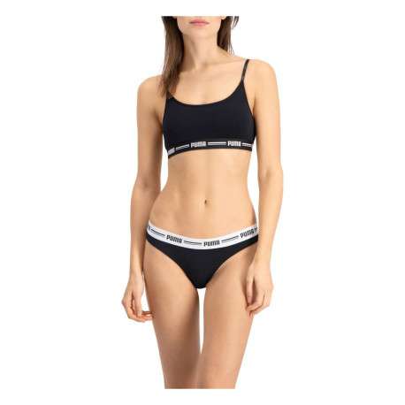 Lot de 2 strings noirs en coton mélangé unis logotypés - Image 4