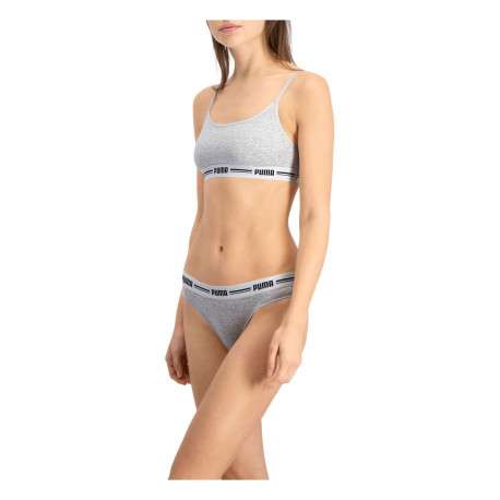 Lot de 2 strings gris en coton mélangé unis logotypés - Image 5