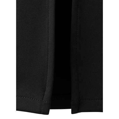 Robe longue noire unie pourvue d'une coupe cintrée et d'un col v - Image 7