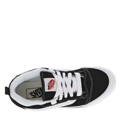 Baskets basses Knu Skool en cuir noires avec une forme large et des lacets plats - Image 5