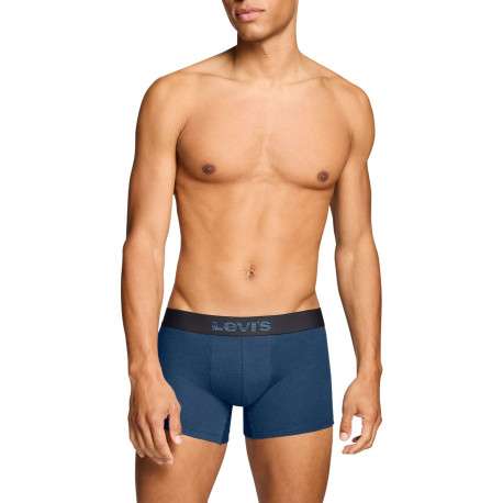 Lot de 2 boxers en coton marine pourvus de ceintures élastiquées - Image 3
