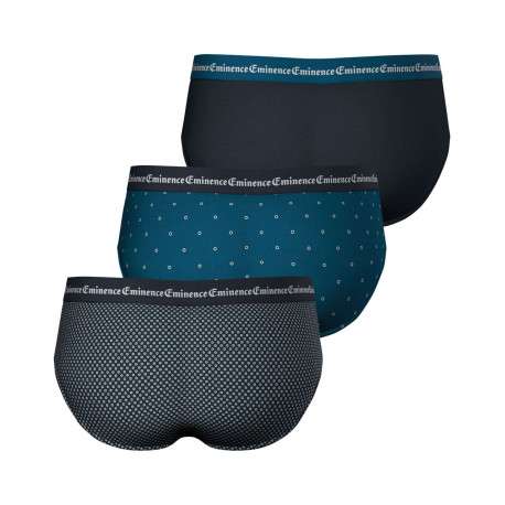 Lot de 3 slips en coton multicolores imprimés et avec une coupe fermée - Image 2