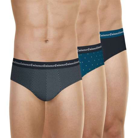 Lot de 3 slips en coton multicolores imprimés et avec une coupe fermée - Image 3