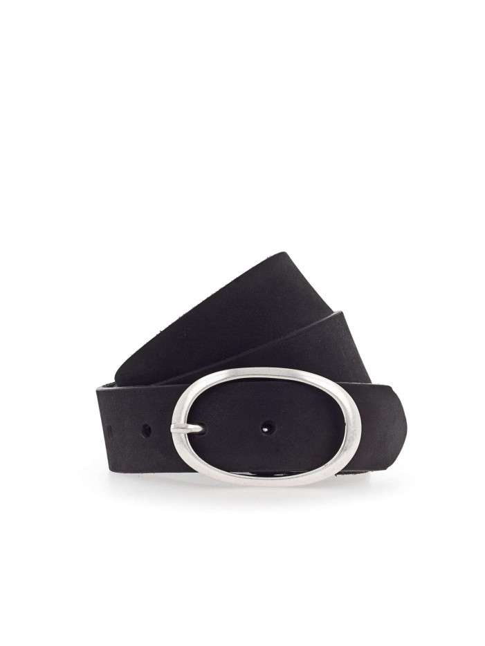Ceinture en cuir noir avec...