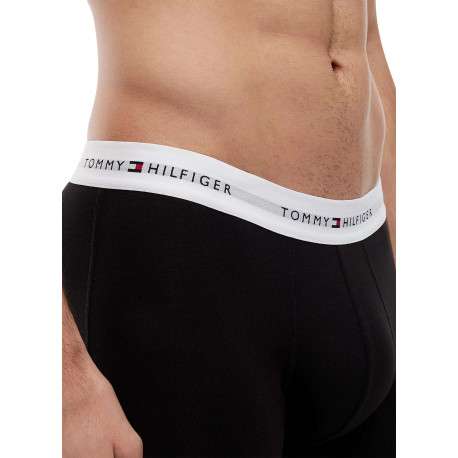 Lot de 3 boxers longs en coton noirs unis pourvus d'une taille élastiquée - Image 5