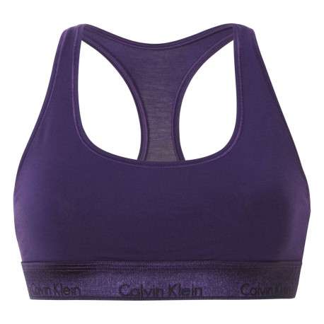 Brassière violette pour femme unie - Image 2