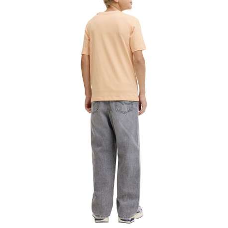 T-shirt en coton biologique pêche orné d'un imprimé de la marque - Image 4