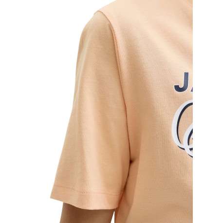 T-shirt en coton biologique pêche orné d'un imprimé de la marque - Image 6