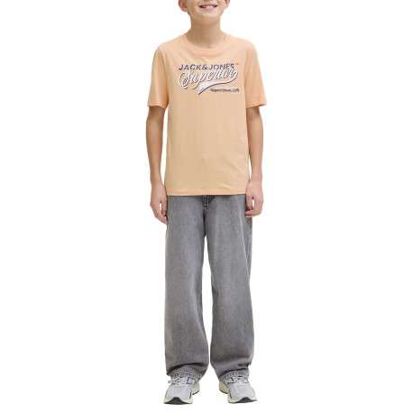 T-shirt en coton biologique pêche orné d'un imprimé de la marque - Image 7