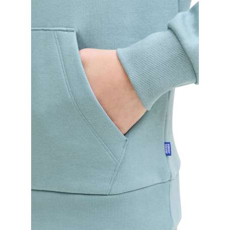 Sweat en coton mélangé bleu à coupe droite orné d'un imprimé de la marque - Image 6