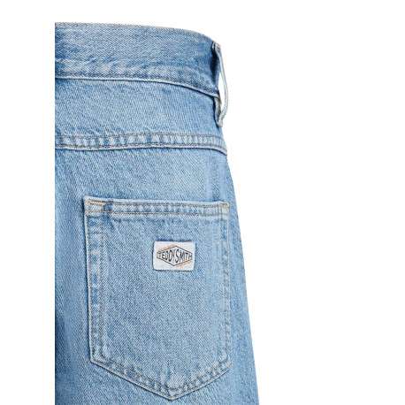 Jean en coton bleu coupe wide leg pourvu de multiples poches - Image 3