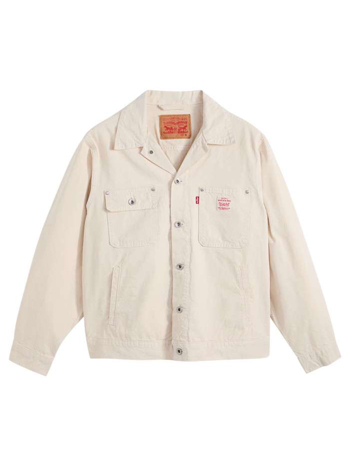 Veste en coton écrue à...