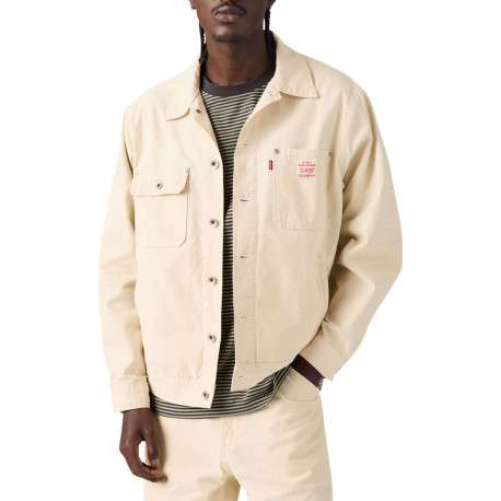 Veste en coton écrue à coupe ajustée pourvue d'un col cubain - Image 6