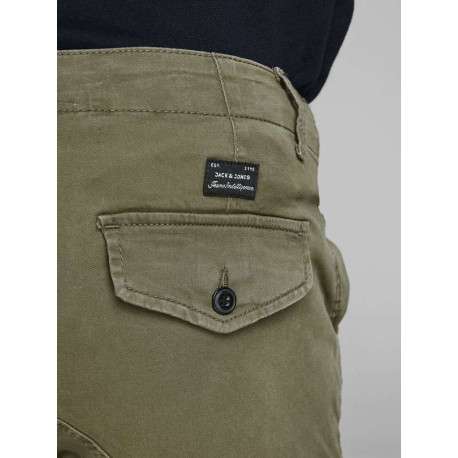 Pantalon cargo kaki uni avec une coupe ample resserré aux chevilles - Image 8