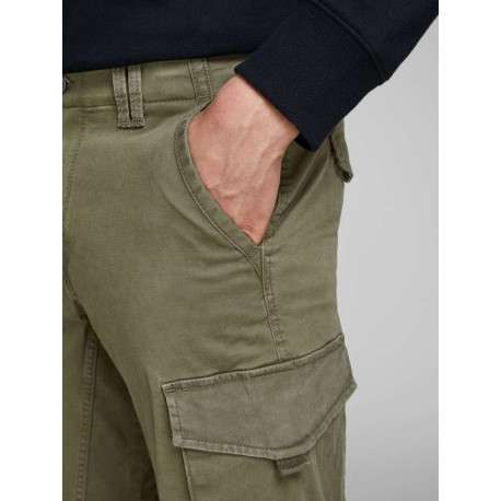 Pantalon cargo kaki uni avec une coupe ample resserré aux chevilles - Image 9