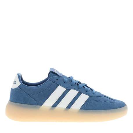 Baskets en cuir bleu à talon plat avec des lacets et un revêtement doux - Image 2