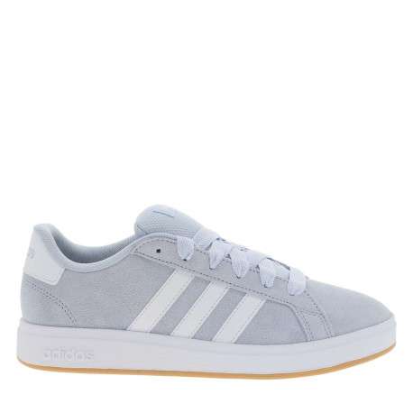 Baskets tennis bleu ciel en cuir avec un talon plat et des lacets - Image 2