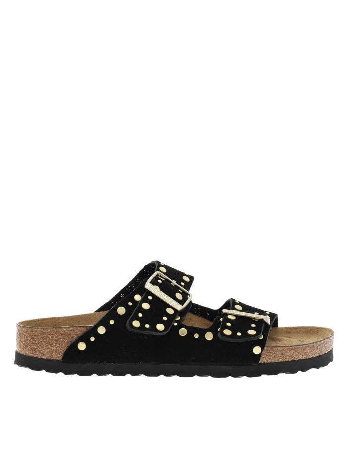 Mules en cuir noires à...