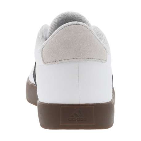 Tennis en cuir blanches à semelle marron foncé avec logos noirs - Image 11