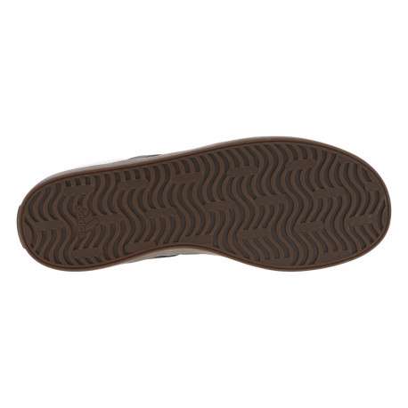 Tennis en cuir blanches à semelle marron foncé avec logos noirs - Image 8