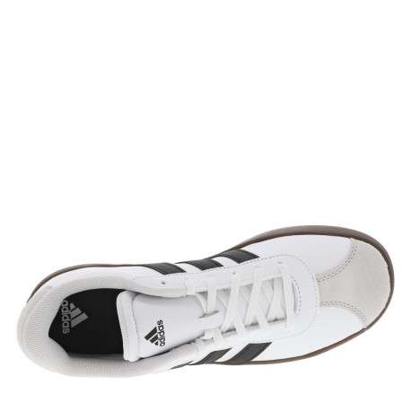 Tennis en cuir blanches à semelle marron foncé avec logos noirs - Image 9