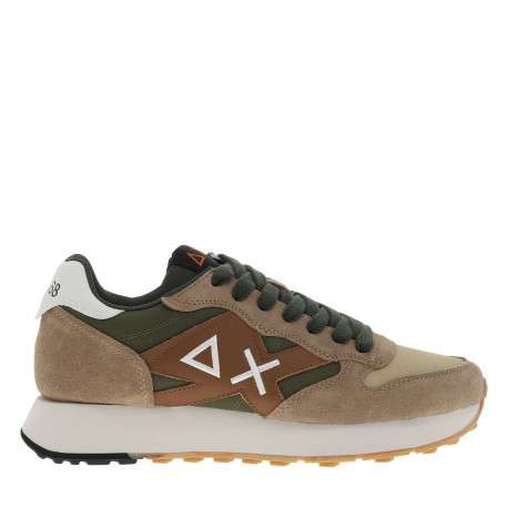 Baskets running beiges à talon plat avec le nom de la marque au talon - Image 2