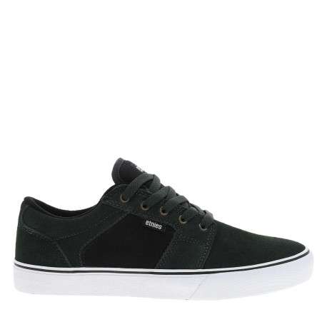 Baskets skate en cuir vertes avec un talon plat et des lacets - Image 2