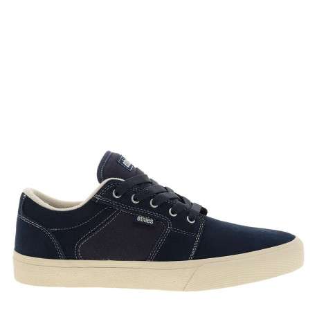 Baskets skate en cuir bleu marine avec un talon plat et des lacets - Image 2